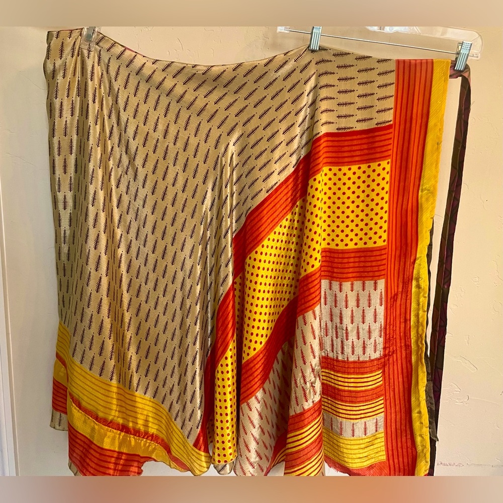 Darn Good Yarn Sari Silk Wrap Skirt